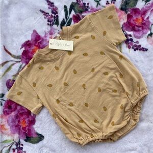 Rylee + Cru Pineapple Baby Romper 6-9M